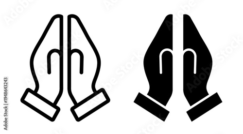 Pray icons pack. vector illustrations designs