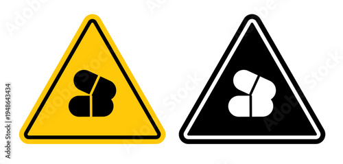 Side effects signs pack. vector illustrations designs