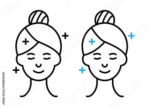 Skincare icons pack. vector illustrations designs