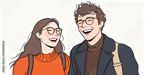 Young friends smile and enjoy time together in a casual setting during the day