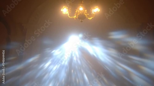 Man in suit with light effect.