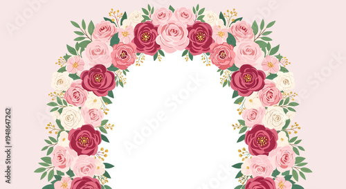 Beautiful Floral Archway Decoration for Events.
