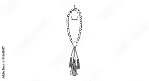 Islamic Prayer Beads Tasbih Rosary with Tassels, Islamic Religious Item, Muslim Worship Accessory