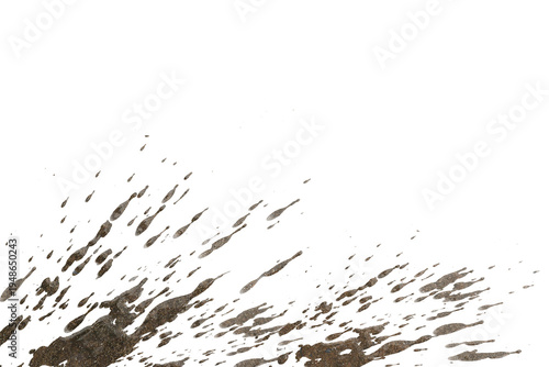  mud splash isolated transparency background..