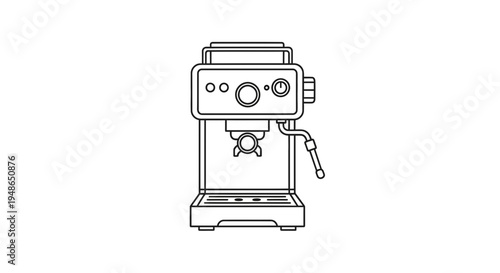 Espresso Machine Line Art Icon