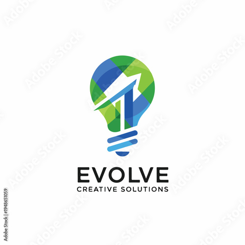 Colorful logo featuring a lightbulb containing a number 1 and arrow