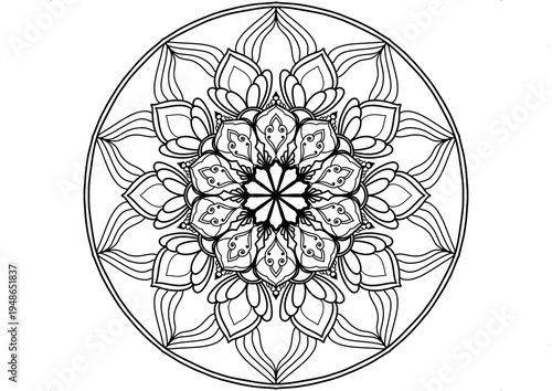 Mandala Flower practice for meditation art