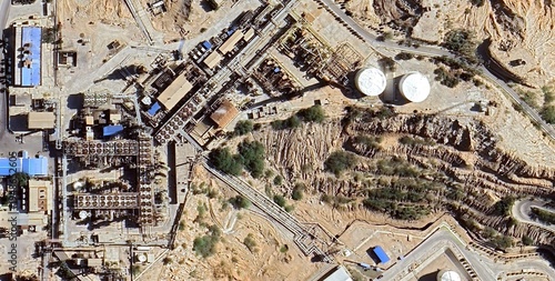 Aerial View of Kharg Island Oil Terminal, Iran