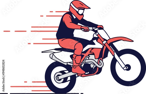 Professional Motocross Rider Performing Mid Air Trick on Dirt Bike