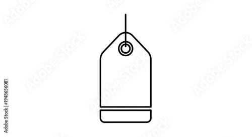 Blank Price Tag Icon, Empty Label for Sale, Retail Marketing and Promotion