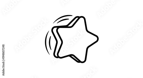 Abstract Star Icon with Motion Blur Effect
