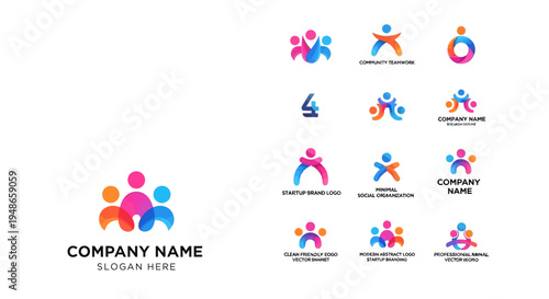 Colorful Logos for Company Branding Purposes.
