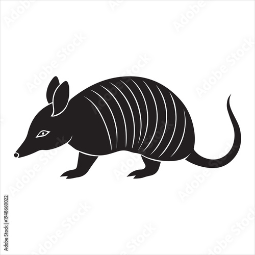 armadillo silhouette vector icon design