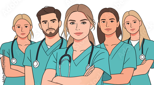 Healthcare workers stand together to support and promote health during challenging times