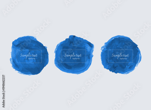 水彩円のフレーム