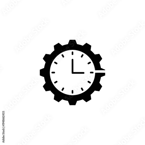 Clock Gear Icon: Time Management, Efficiency, and Mechanical Precision