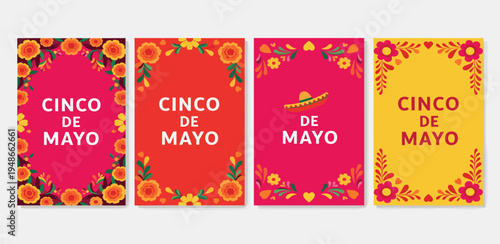 Vibrant Mexican cultural celebration designs, perfect for festive banners, invitations, and social media posts, featuring traditional floral patterns and joyful typography