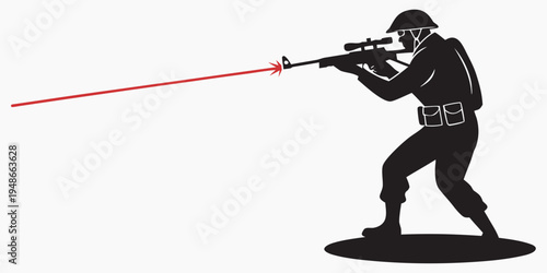 stormtrooper firing a blaster rifle Vector