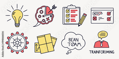 a collection of business and communication icons Vector