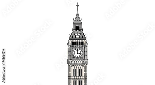 Big Ben London Clock Tower Architecture.