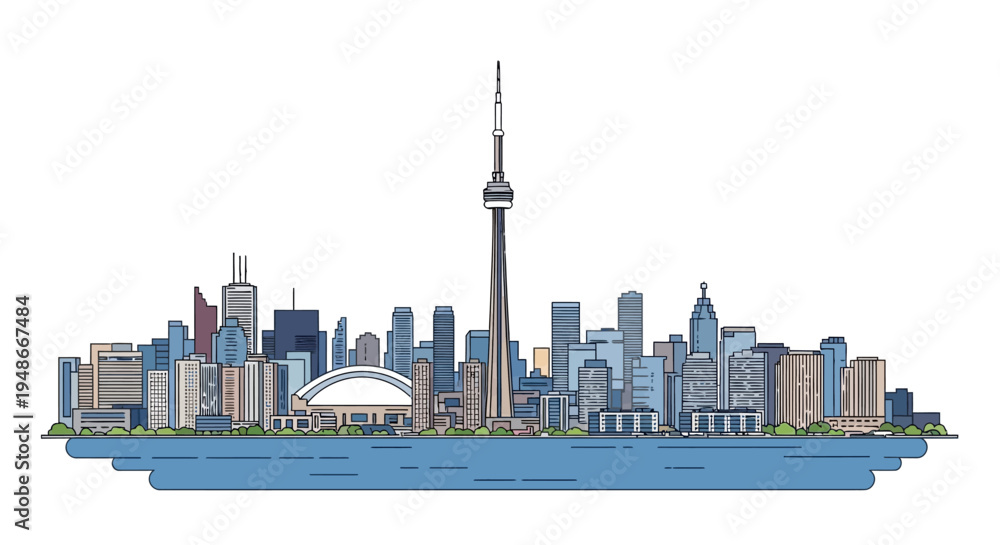 Obraz premium City Skyline Toronto Ontario Canada.