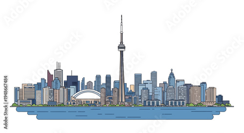 City Skyline Toronto Ontario Canada.