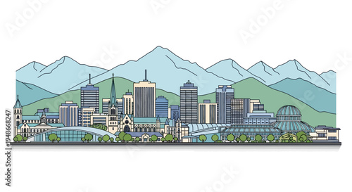 City Skyline with Modern Buildings 5.