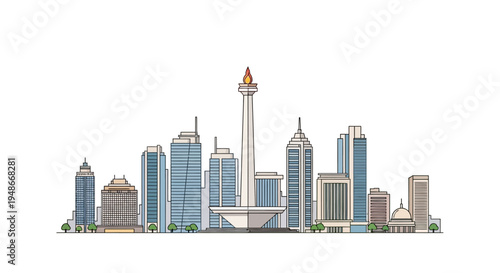 City Skyline with Modern Skyscrapers 1.