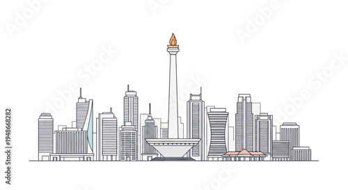 City Skyline with Modern Skyscrapers 2.