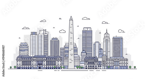 City Skyline with Modern Skyscrapers 8.