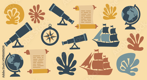 Nautical Exploration and Discovery Elements Set