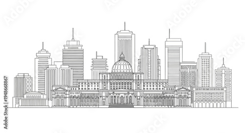 City Skyline with Modern Skyscrapers 15.