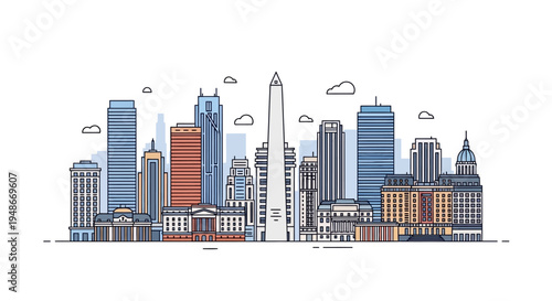 City Skyline with Tall Buildings 4.