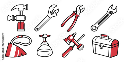 a set of tools for construction and repair Vector
