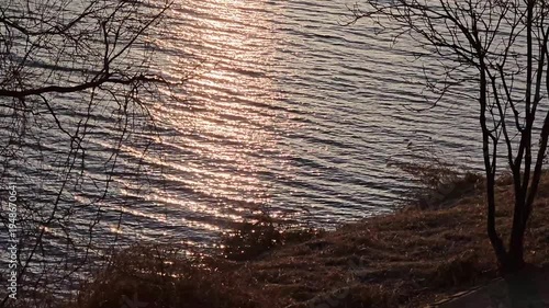 선유도 근처 한강 수면에 비치는 햇빛 반사 풍경 영상