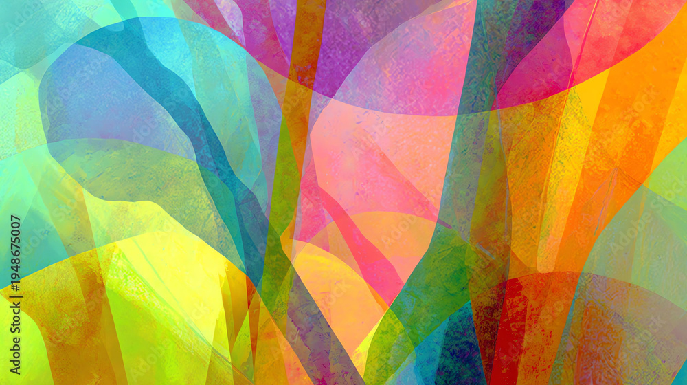 Fototapeta premium Vibrant Abstract Color Fusion