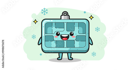 Playful Cartoon Television Character Mascot Illustration.