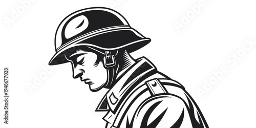 a firefighter wearing a helmet Vector