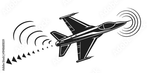 a fighter jet flying through the air with afterburner Vector