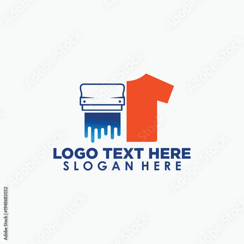 screen printing logo design vector, T-shirt icon design template