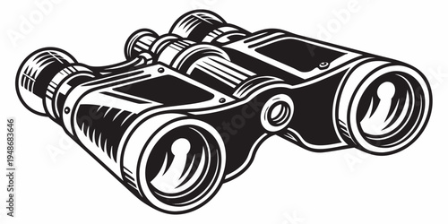 a pair of binoculars with a detailed design Vector