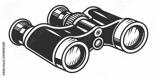 a pair of binoculars with a detailed design Vector