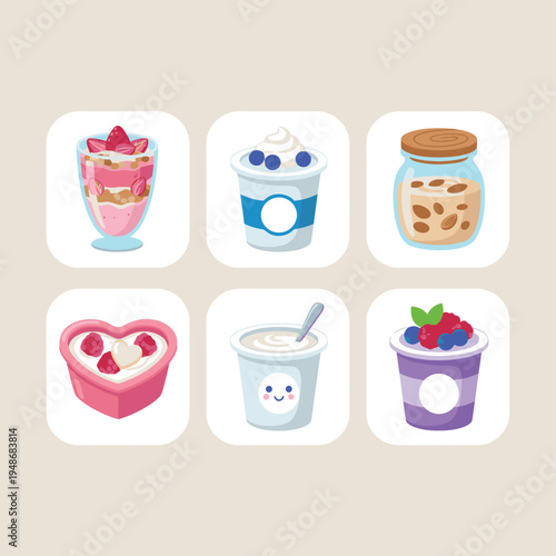 Set of cute succulent and cactus plants in decorative pots and glass terrariums flat vector icons for home garden and interior decoration design