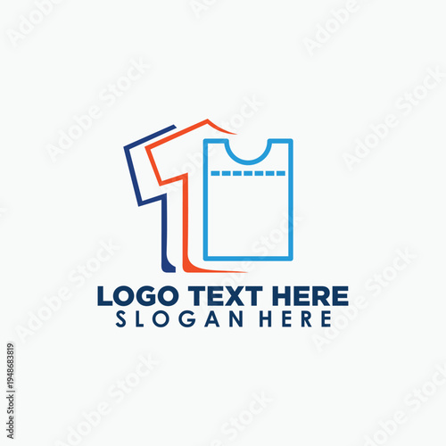 ticket and t-shirt logo design vector, fashion store discount logos