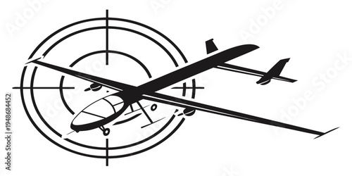 aerial drone with a long tail and wings Vector
