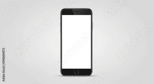 Vector illustration of a black smartphone with blank screen