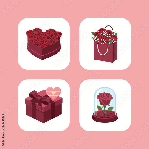 Set of cute succulent and cactus plants in decorative pots and glass terrariums including various species like echeveria and columnar cacti for indoor gardening and home decor vector