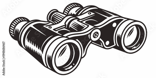 a pair of binoculars with a detailed design Vector