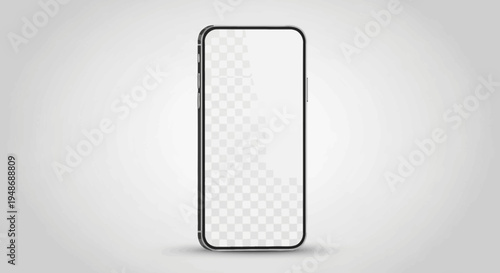 Vector smartphone mockup with blank screen