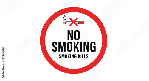 No Smoking Warning Sign Symbol.